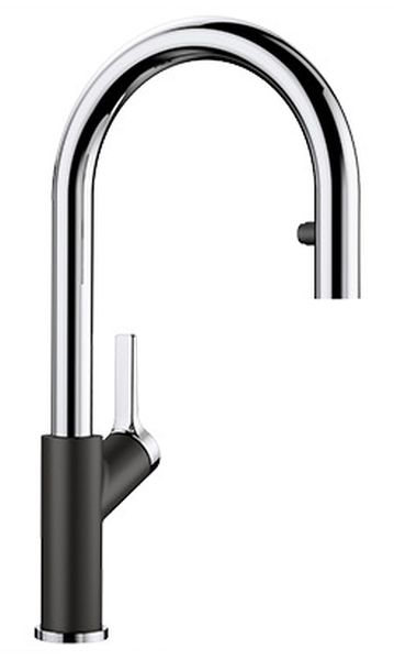 Blanco Carena-S Vario rubinetto da cucina verticale cromo-nero 526172