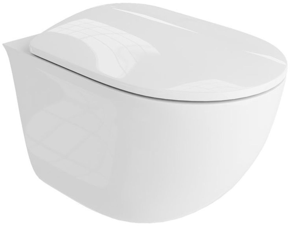 LaVita Vito vaso wc con copriwater a discesa lenta sospeso senza brida bianco lucida 5900378308065