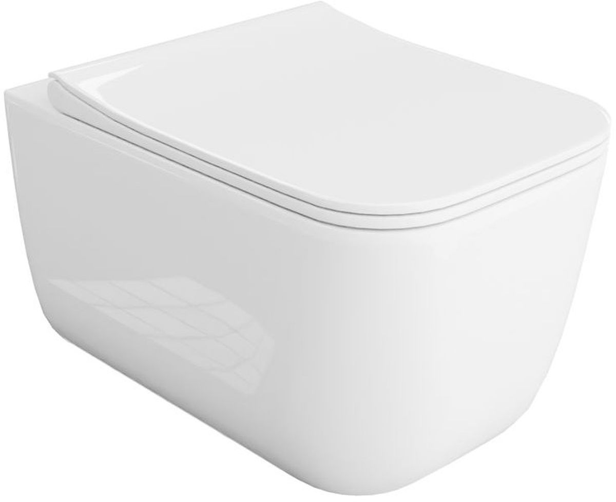 LaVita Shak vaso wc con copriwater a discesa lenta sospeso senza brida bianco lucida 5900378316954