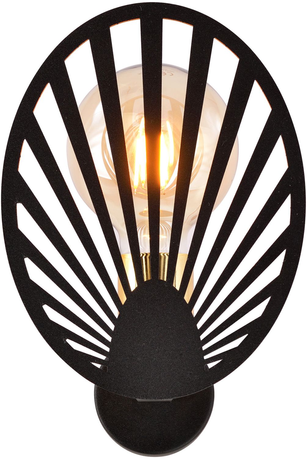 Emibig Talia lampada da parete 1x15 W nero-oro 1181/K1