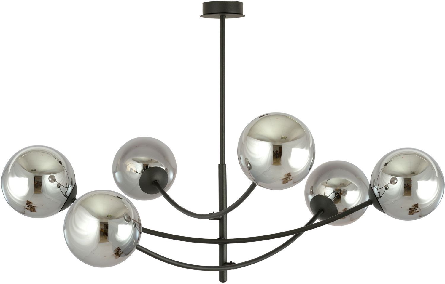 Emibig Hunter lampada da soffitto 6x10 W nero-grafite 1100/6