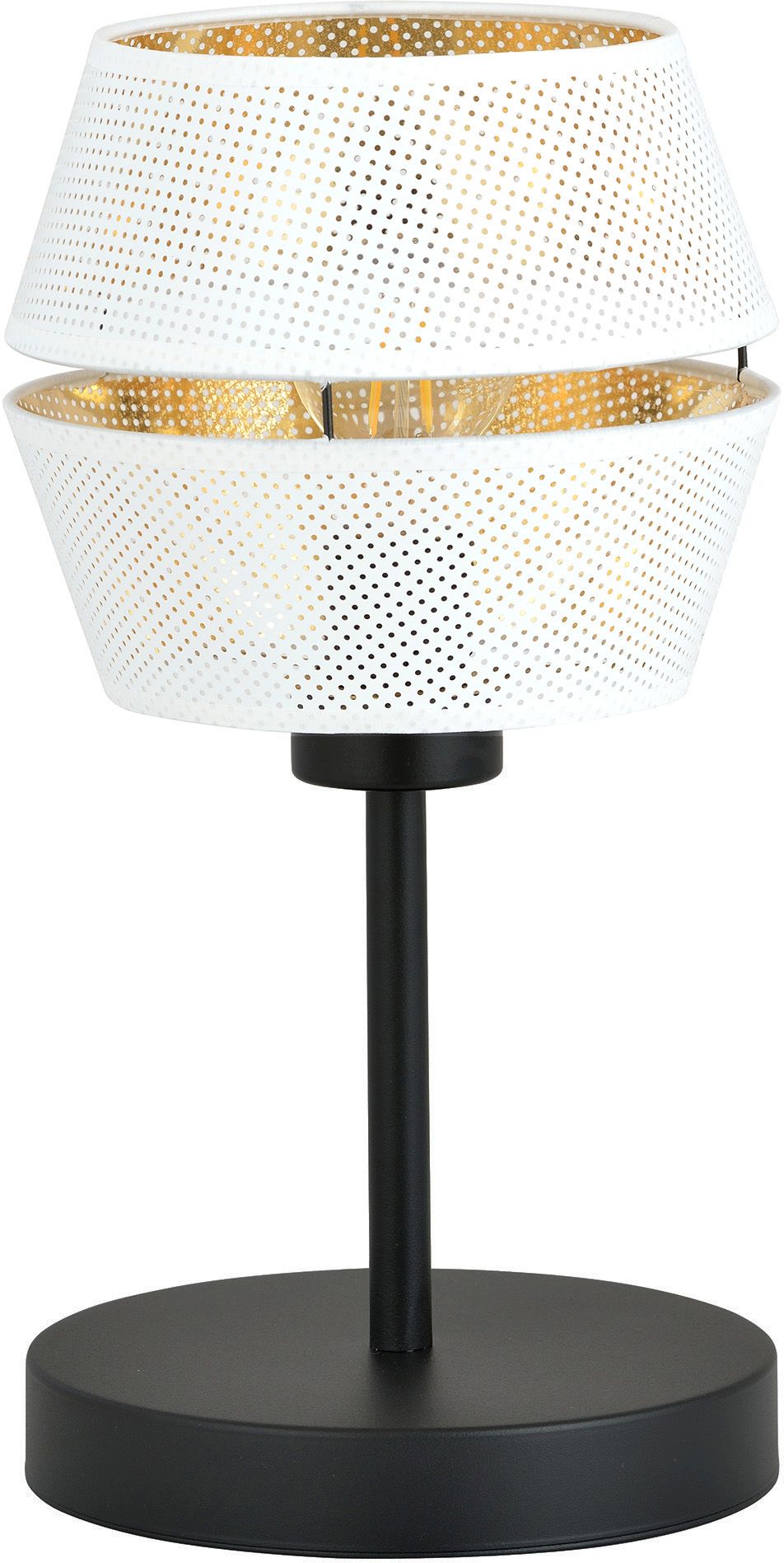 Emibig Malia lampada da tavolo 1x15 W bianco-nero-oro 1184/LN