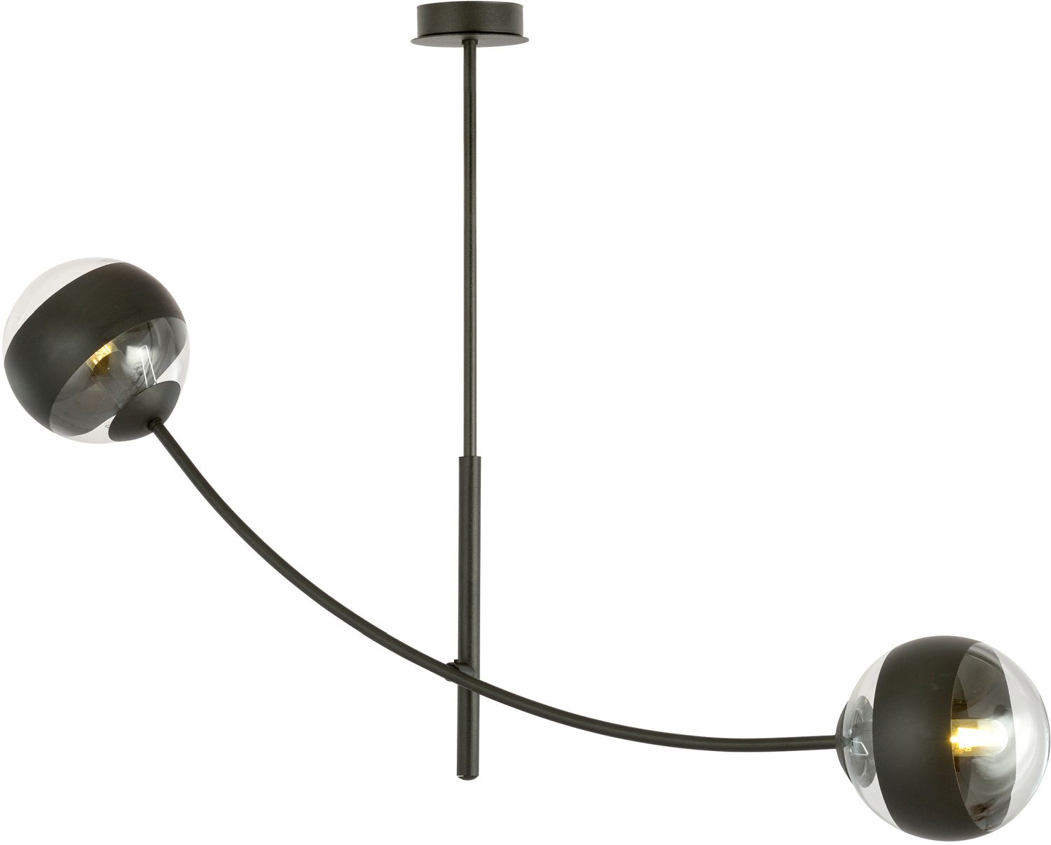 Emibig Hunter Stripe lampada da soffitto 2x10 W ottone-trasparente 1101/2