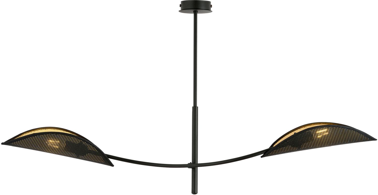Emibig Lotus lampada da soffitto 2x10 W nero-oro 1106/2