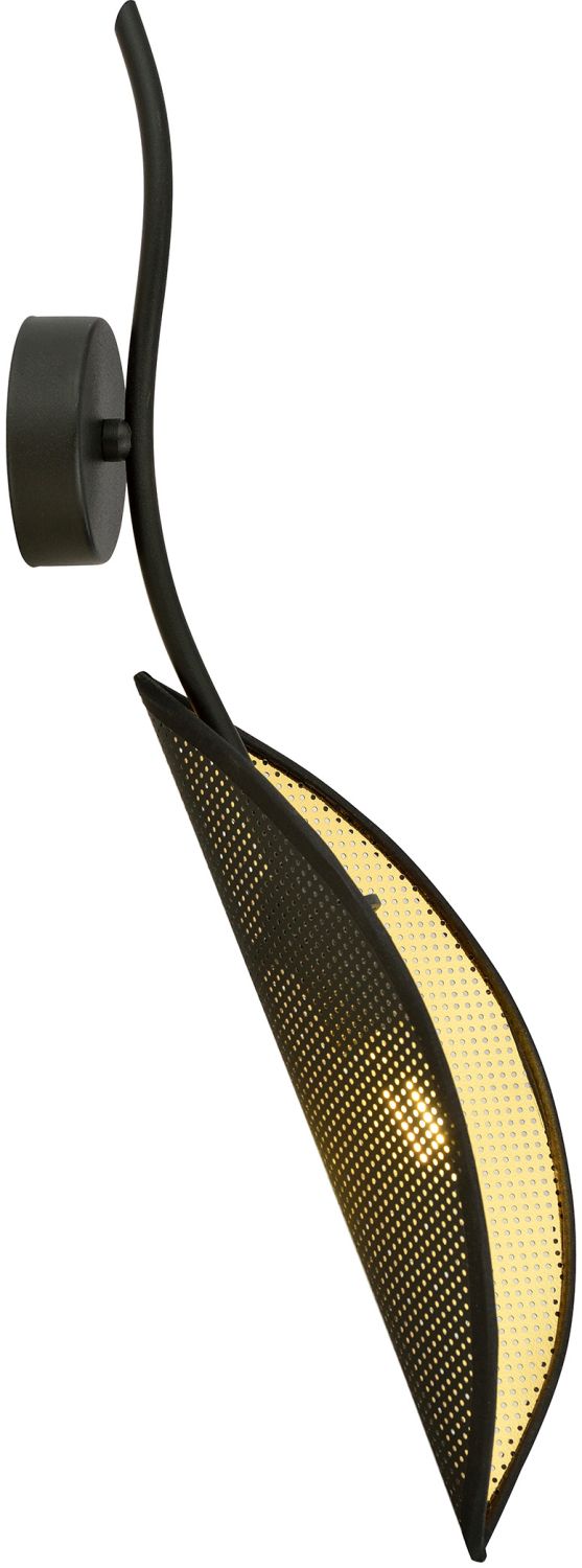 Emibig Lotus lampada da parete 1x10 W nero-oro 1106/K1