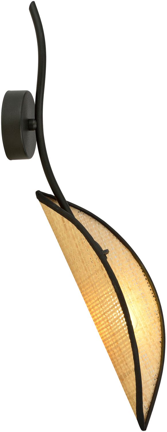 Emibig Lotus lampada da parete 1x10 W nero-marrone 1108/K1