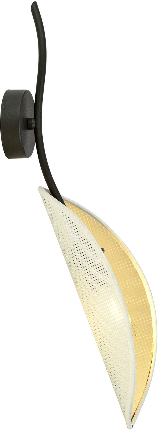 Emibig Lotus lampada da parete 1x10 W bianco-nero-oro 1107/K1