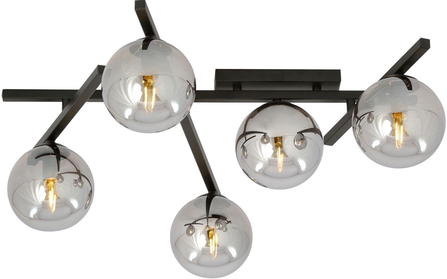 Emibig Smart lampada da soffitto 5x10 W nero-grafite 1104/5