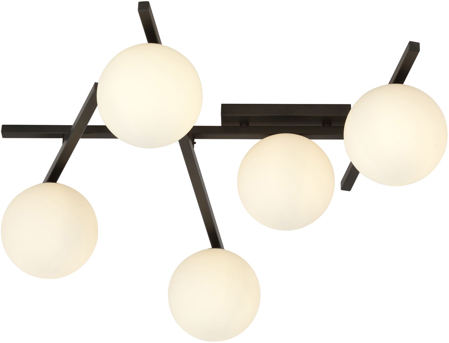 Emibig Smart lampada da soffitto 5x10 W nero-opale 1103/5