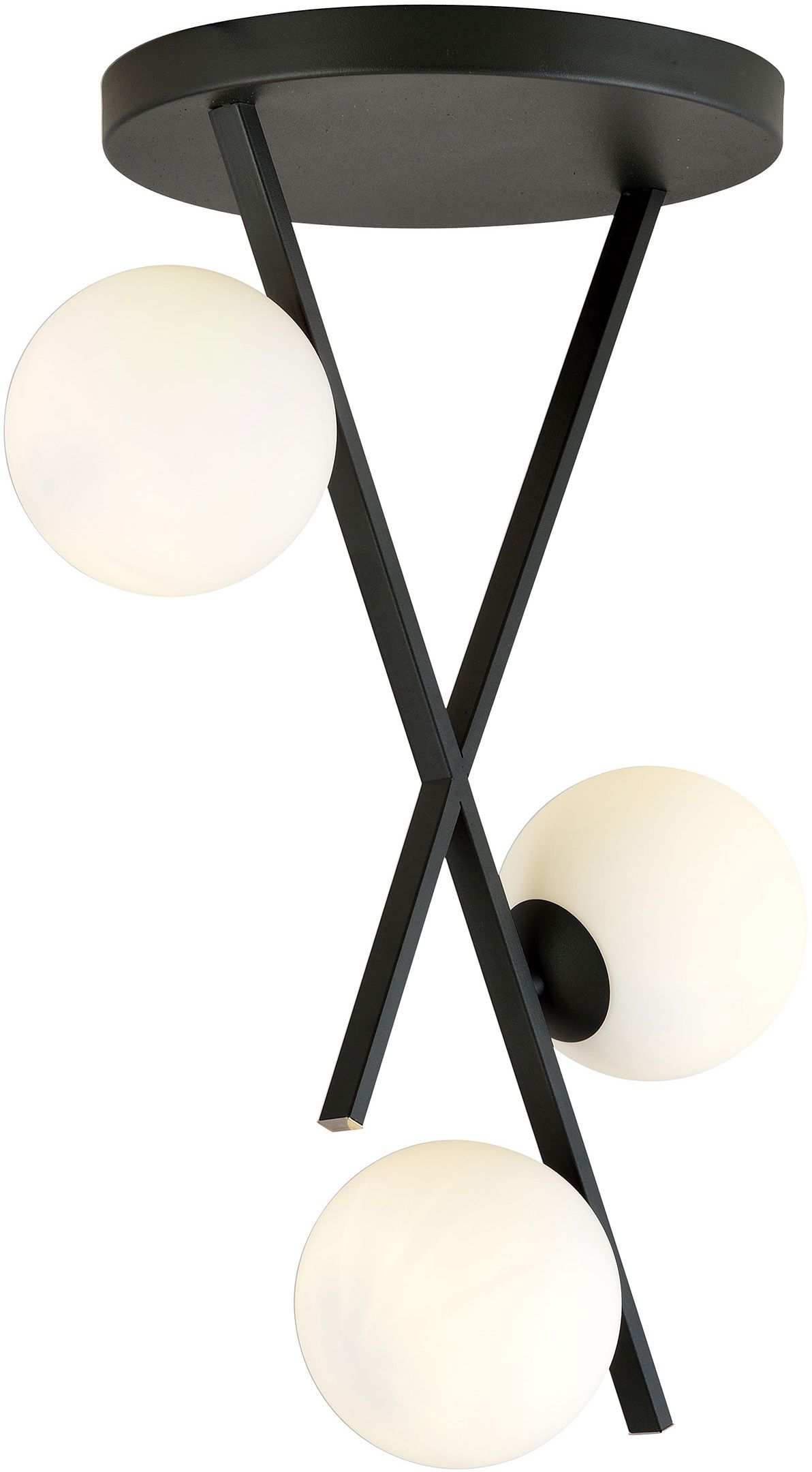 Emibig River lampada da soffitto 3x10 W bianco-nero 1194/3