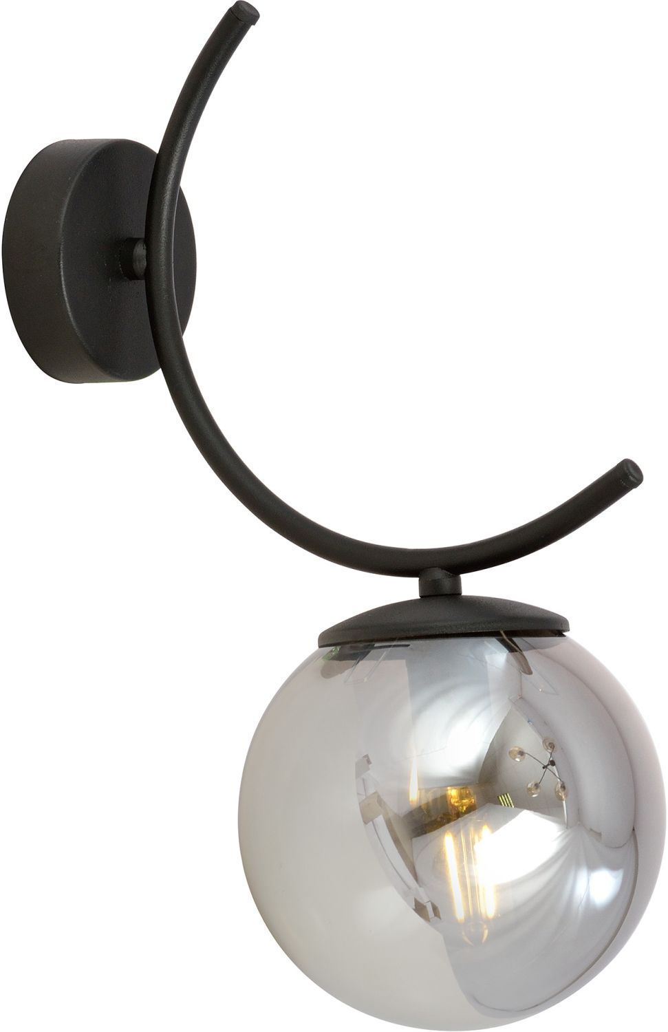 Emibig Boston lampada da parete 1x10 W nero-grafite 1110/K1