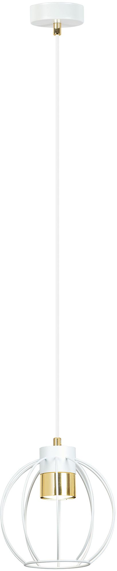 Emibig Ajax lampada sospesa 1x8 W bianco-oro 1224/1
