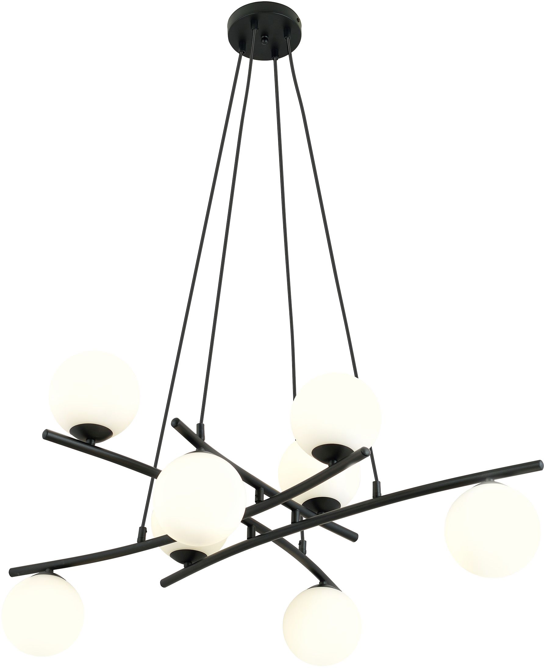 Emibig Essa lampada sospesa x10 W bianco-nero 1201/8