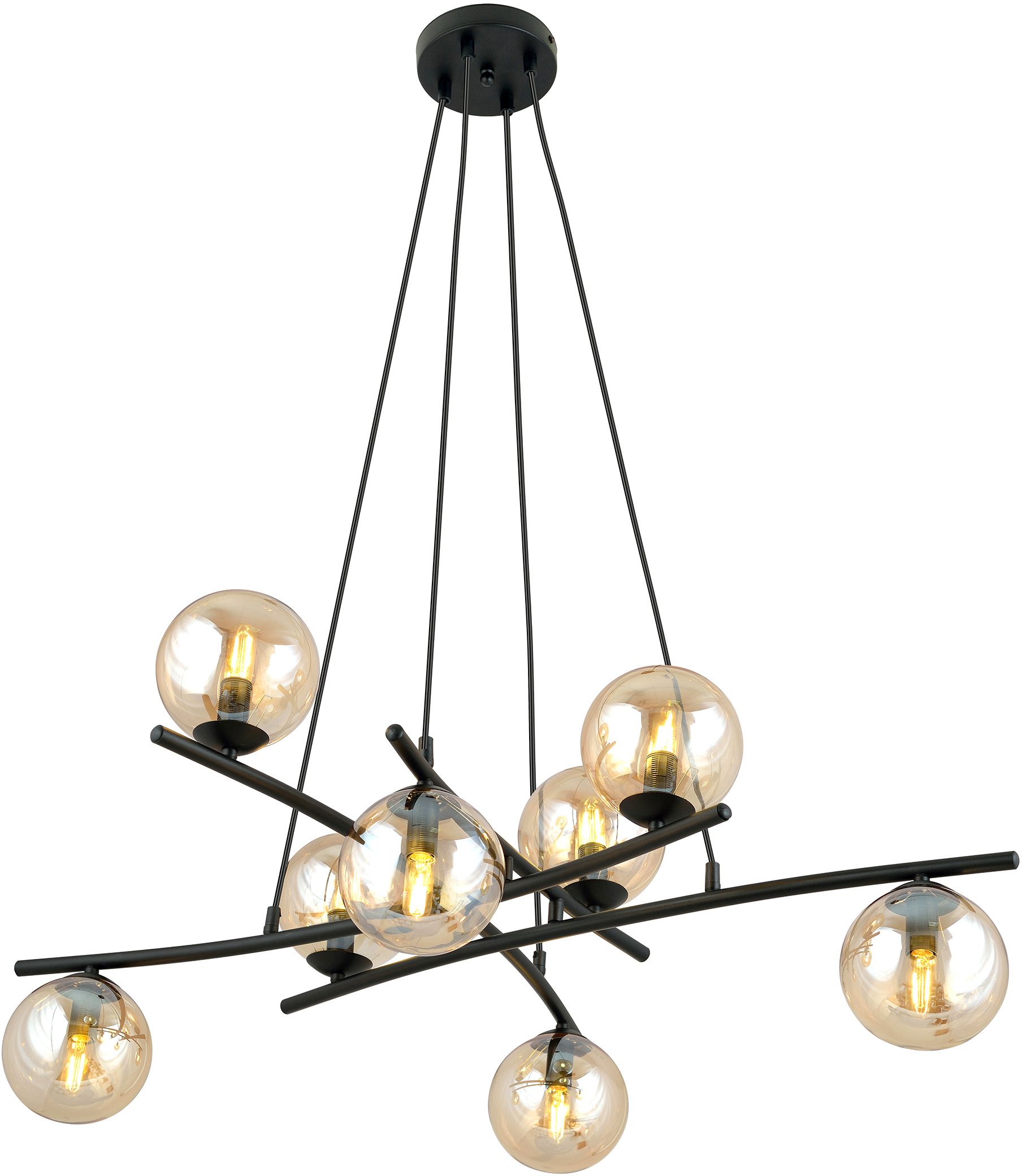 Emibig Essa lampada sospesa x10 W nero 1204/8