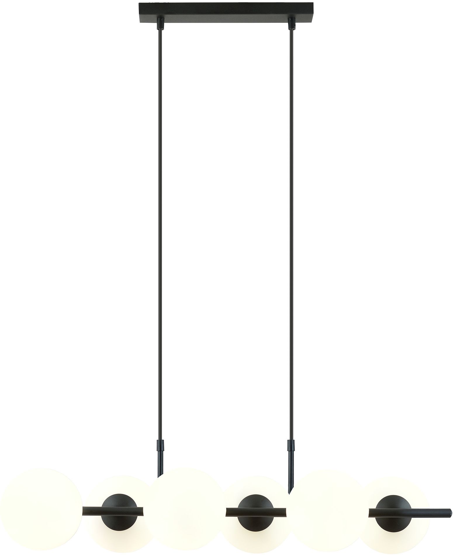 Emibig Rory lampada sospesa 6x10 W bianco-nero 1205/6