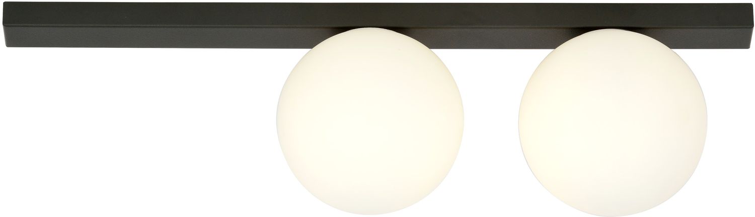 Emibig Fit lampada da soffitto 2x10 W nero-opale 1124/2
