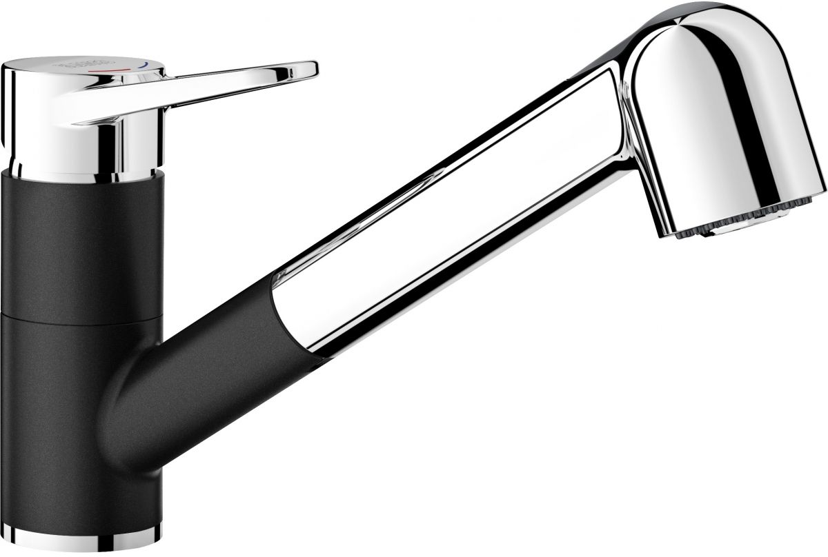 Blanco Wega-S II rubinetto da cucina verticale cromo-nero 526428