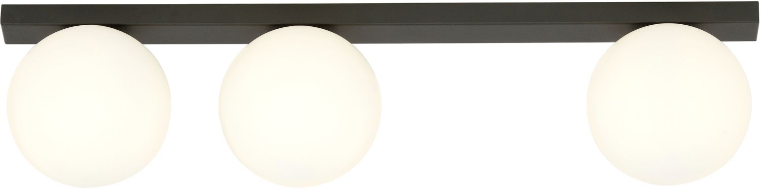 Emibig Fit lampada da soffitto 3x10 W nero-opale 1124/3