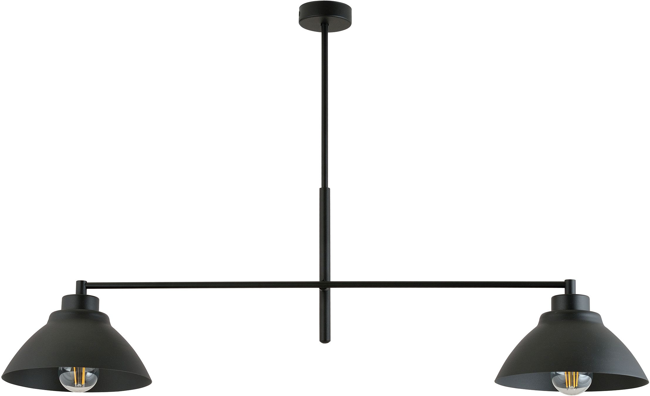 Emibig Maverick lampada da soffitto 2x15 W nero 1211/2