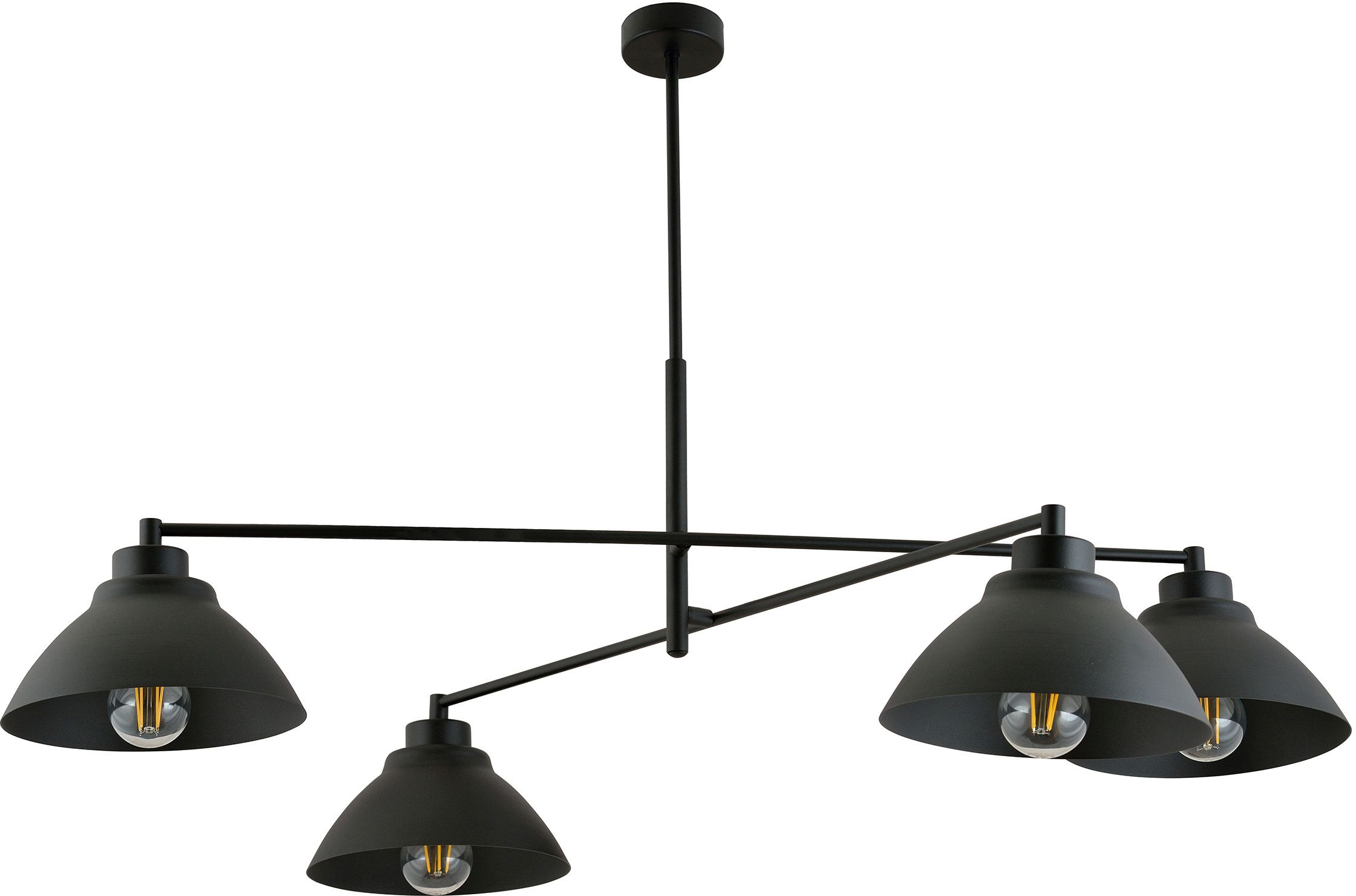 Emibig Maverick lampada da soffitto 4x15 W nero 1211/4
