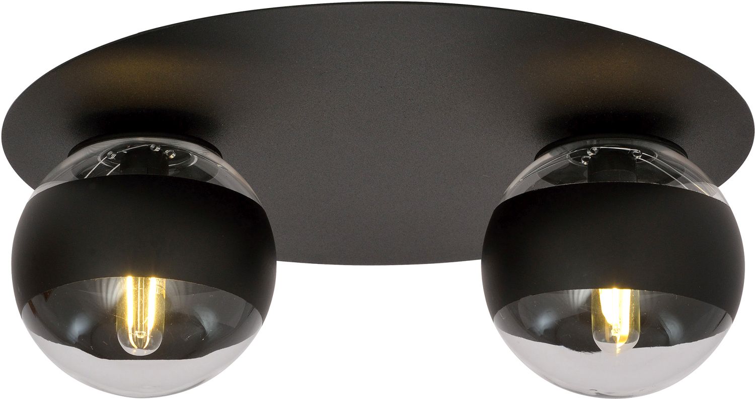 Emibig Solar Stripe lampada da soffitto 2x10 W nero-trasparente 1129/2