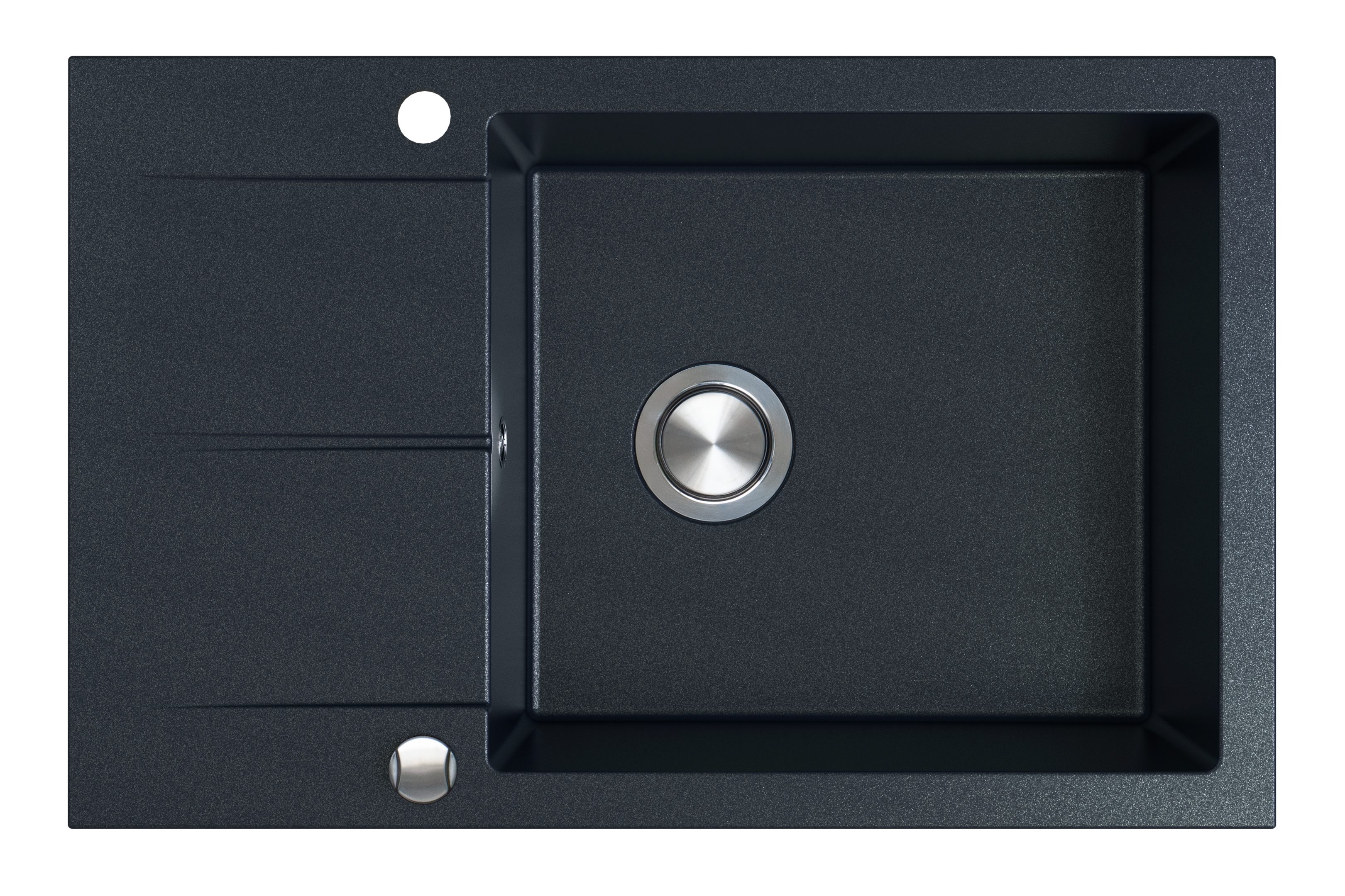 Berg Hobart lavello in granito 78x50 cm grigio/grafite/inox BRQ1411AXL