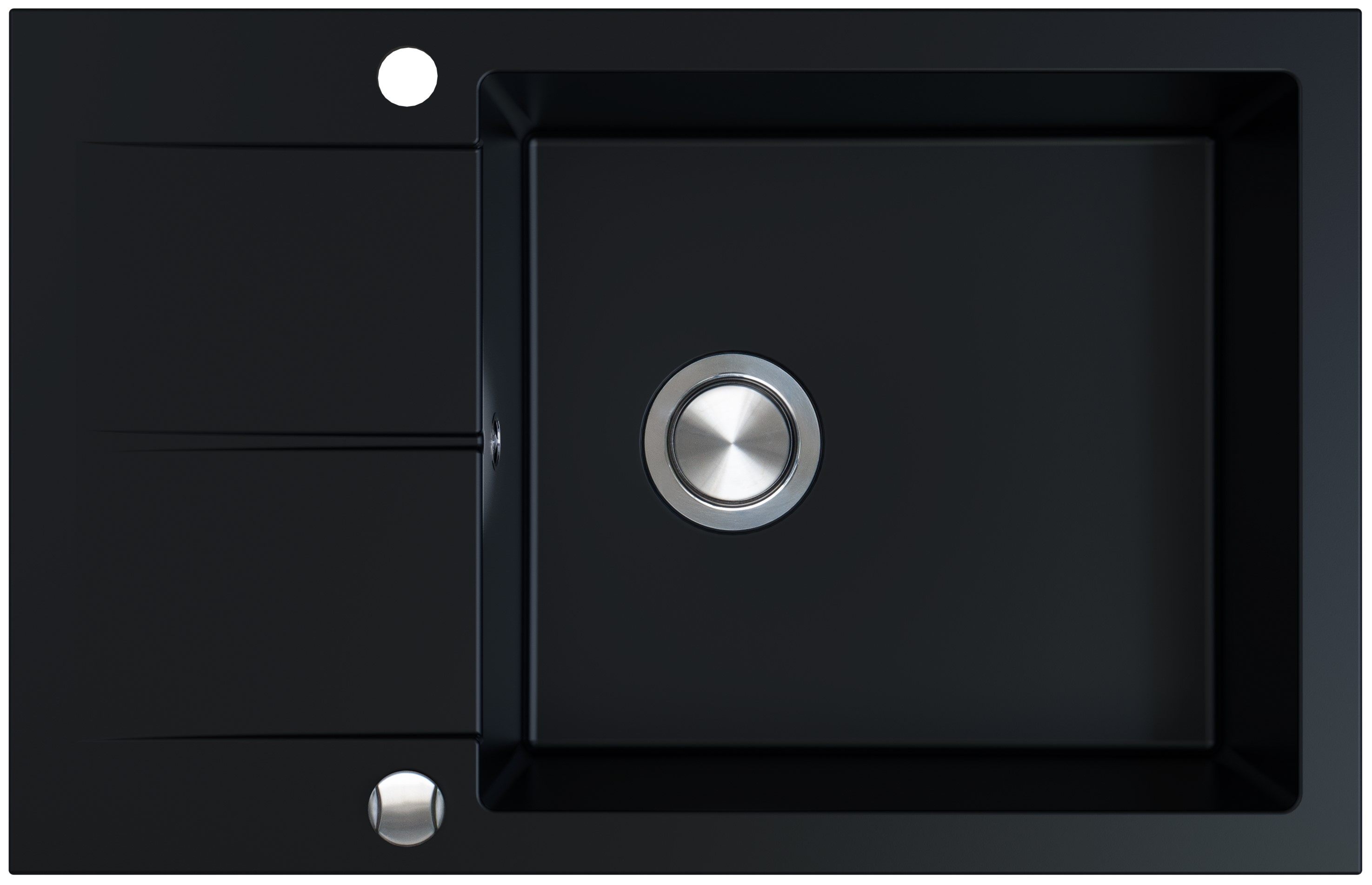 Berg Hobart lavello in granito 78x50 cm nero BRQ1911AXL