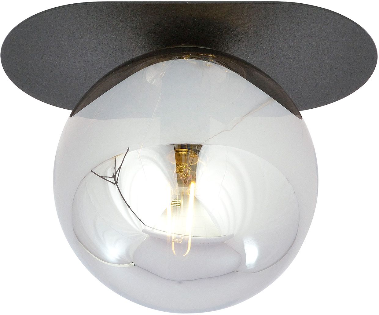 Emibig Plaza lampada da soffitto 1x10 W nero-grafite 1119/1