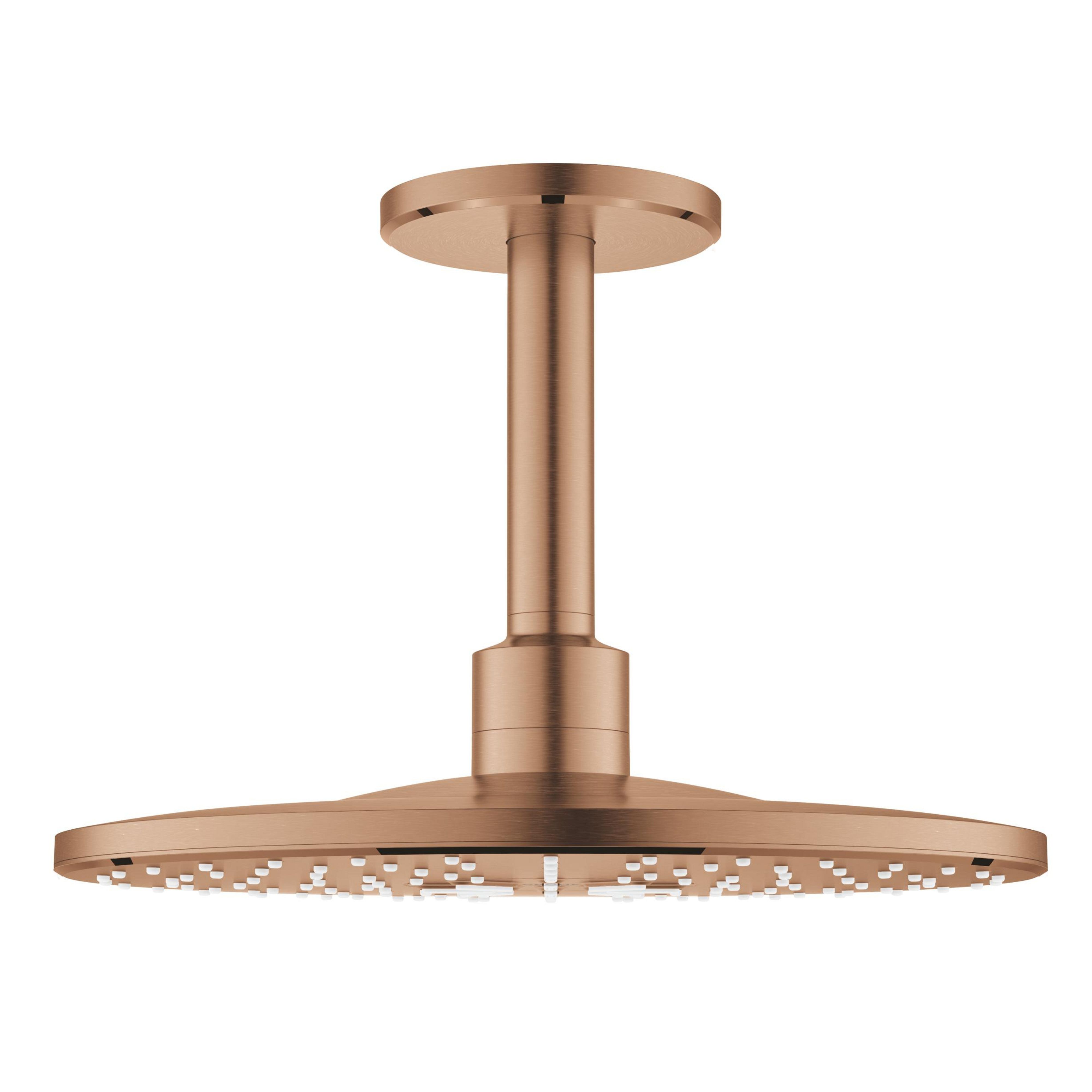 Grohe Rainshower soffione doccia con braccio 31x31 cm rotonda Brushed Warm Sunset 26477DL0