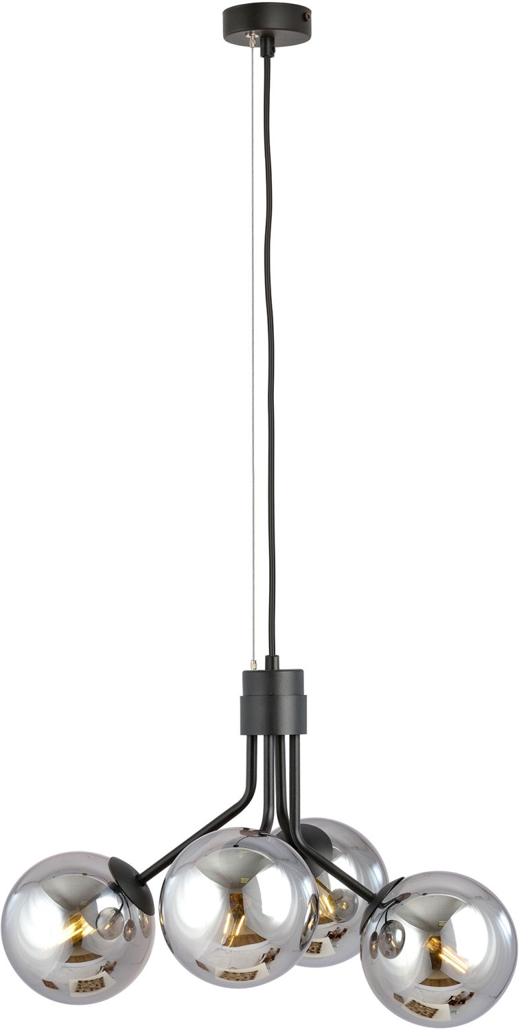Emibig Nova lampada sospesa 4x10 W nero-grafite 1140/4
