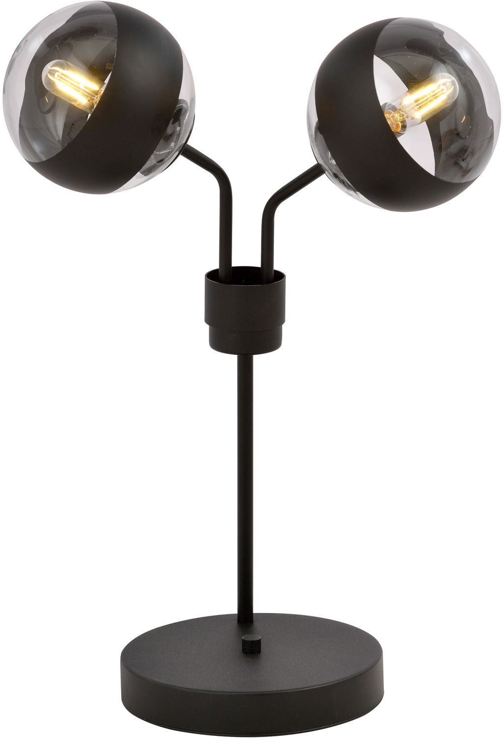 Emibig Nova Stripe lampada da tavolo 2x10 W nero-trasparente 1139/LN2