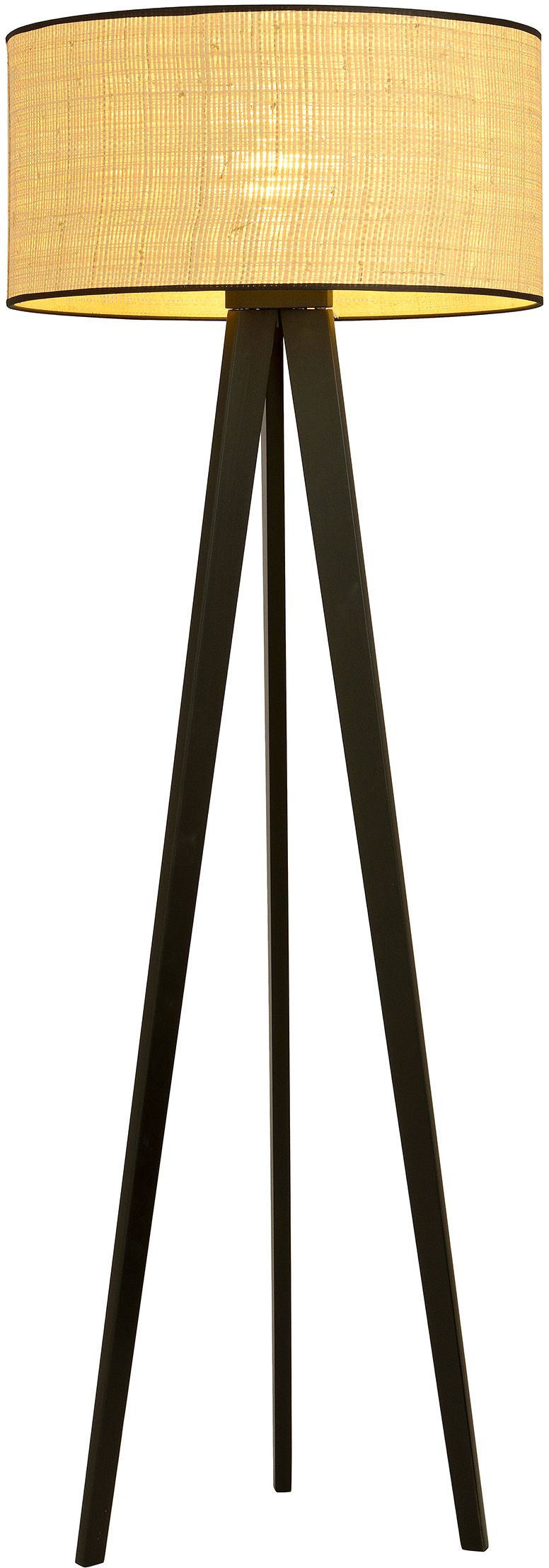 Emibig Aston lampada da terra 1x15 W nero-beige 1149/LP1