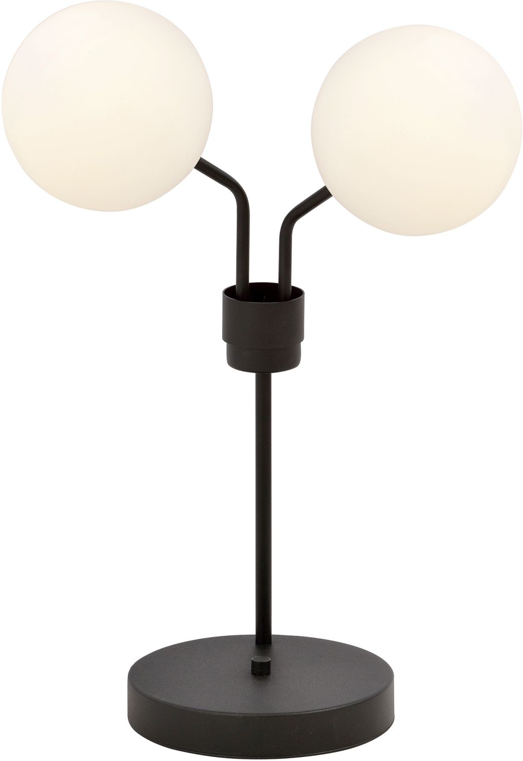 Emibig Nova lampada da tavolo 2x10 W nero-opale 1138/LN2