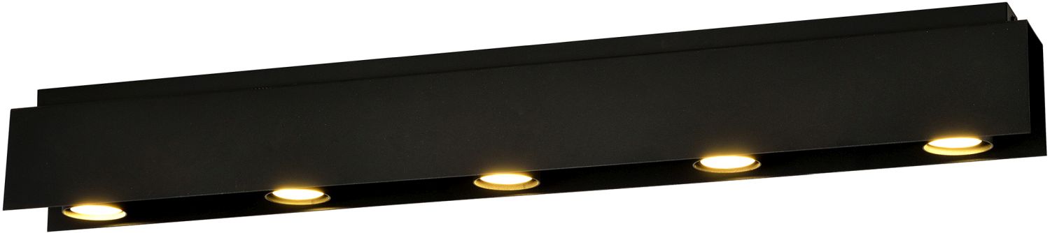 Emibig Kenno lampada da soffitto 5x8 W nero 1141/5