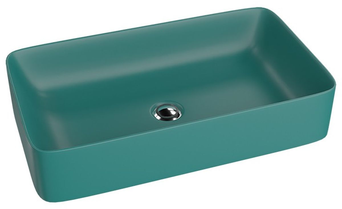 LaVita Pasana lavabo 60.5x34 cm rettangolare da appoggio verde 5900378325925