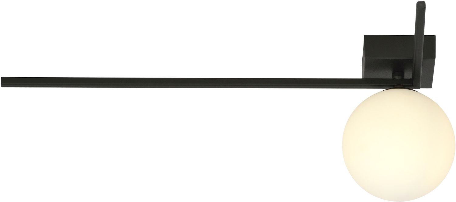 Emibig Imago lampada da soffitto 1x10 W nero-opale 1130/1F