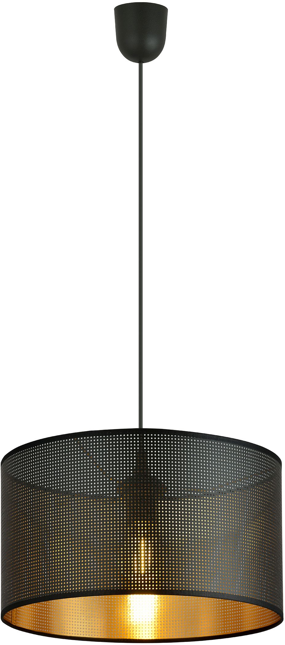 Emibig Aston lampada sospesa 1x15 W nero-oro 1148/1