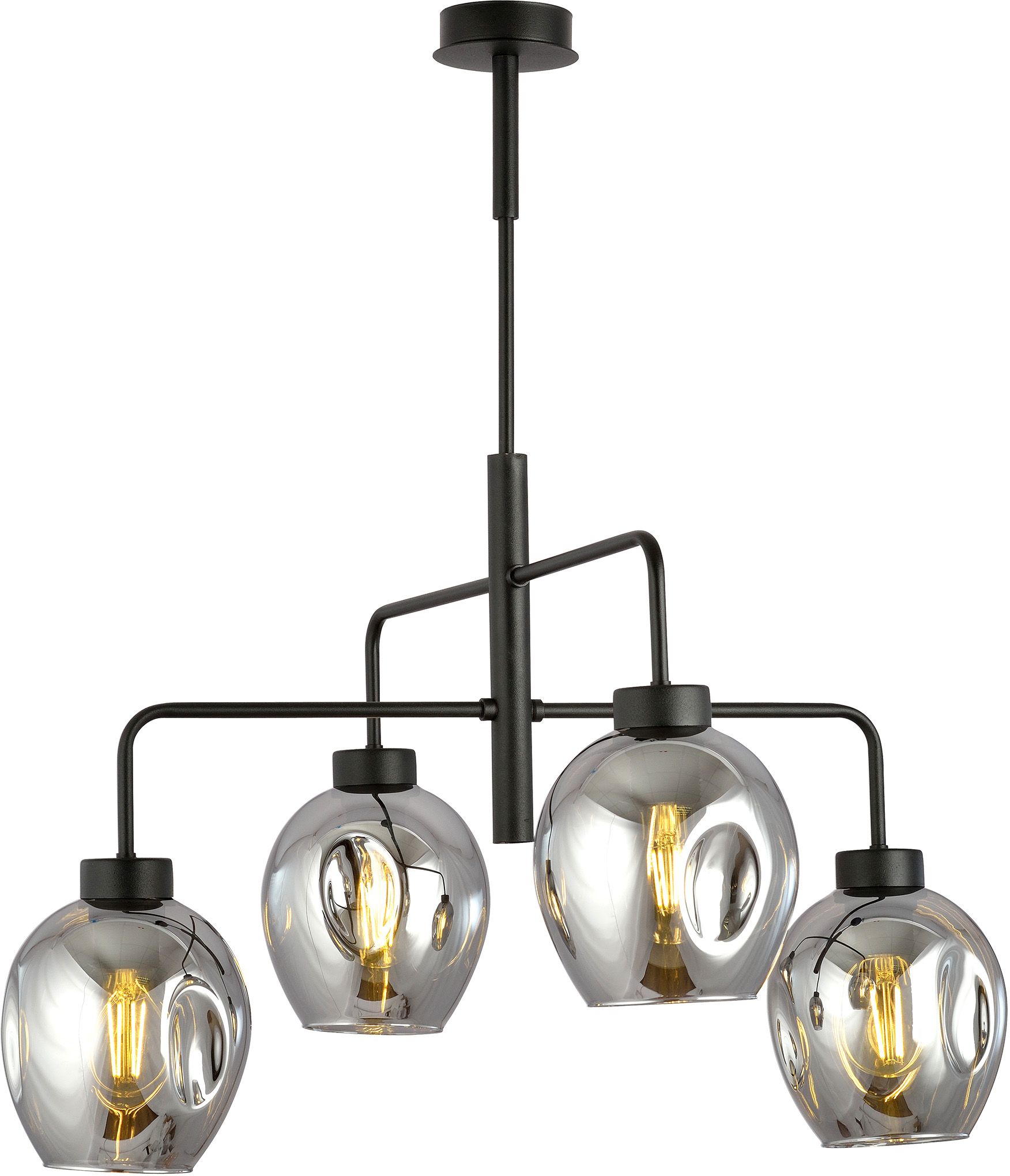 Emibig Lukka lampada da soffitto 4x15 W nero-grafite 1163/4