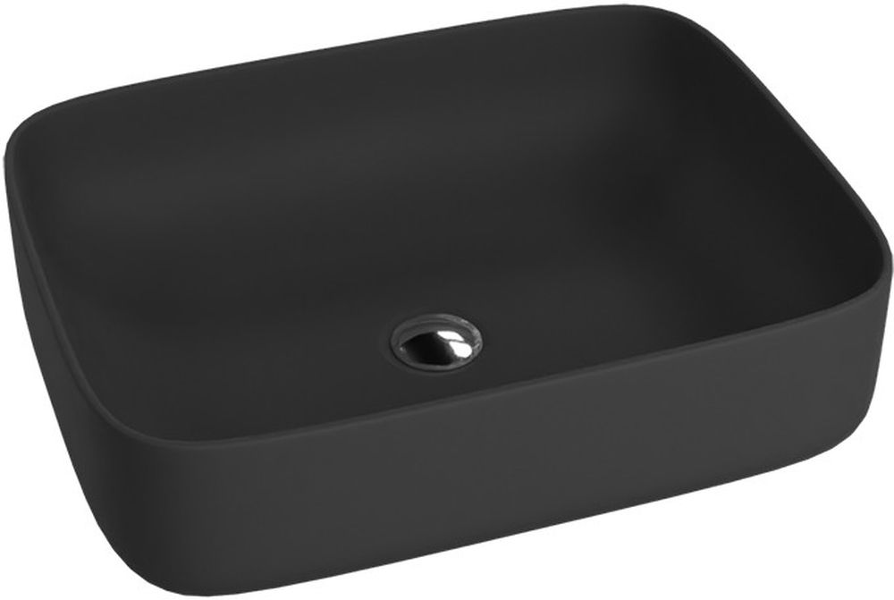 LaVita Galera lavabo 50.5x40 cm rettangolare da appoggio nero 5900378325949