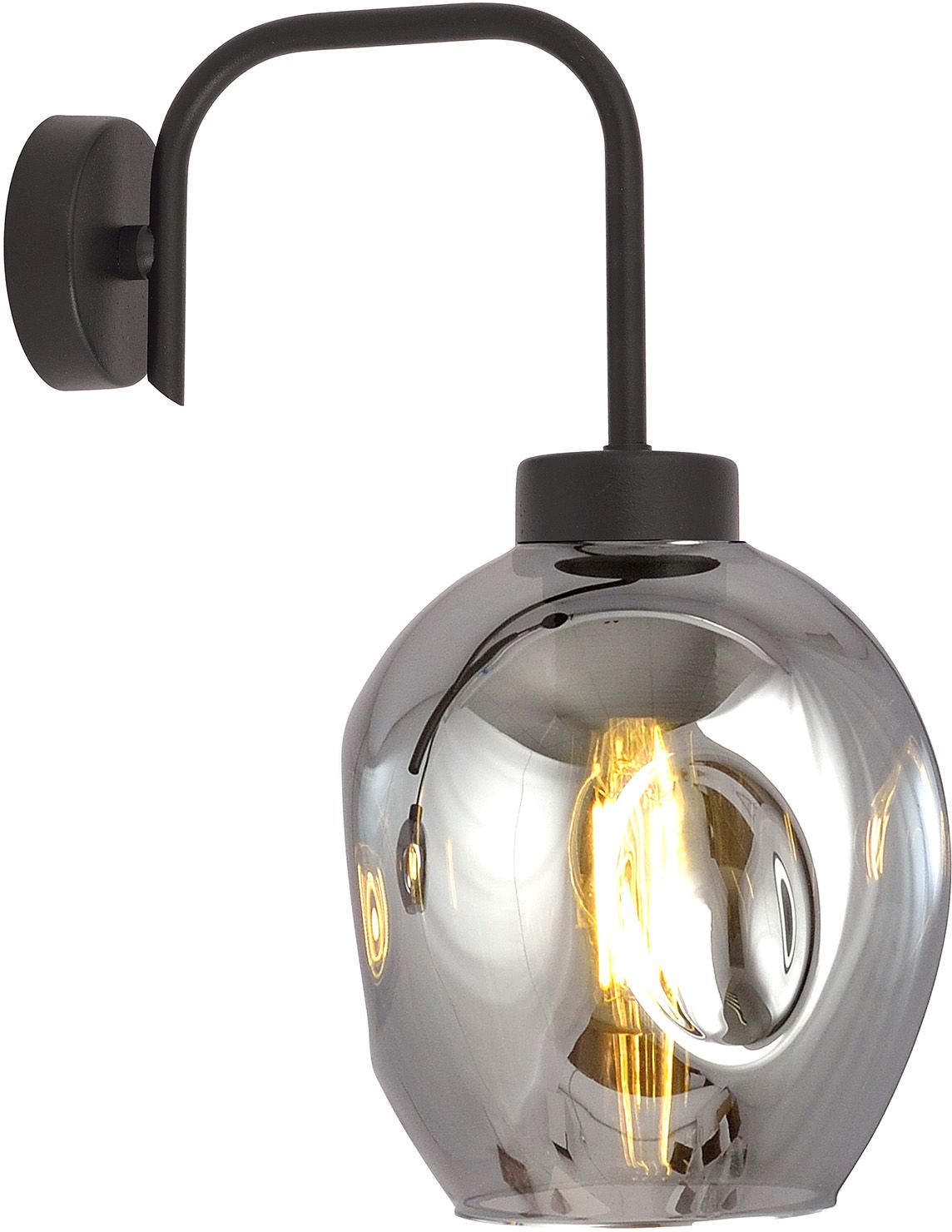 Emibig Lukka lampada da parete 1x15 W nero-grafite 1163/K1