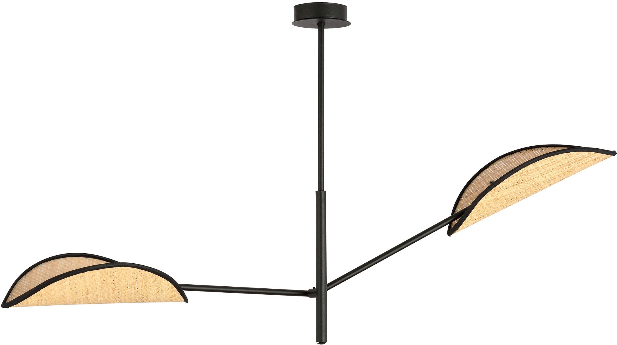 Emibig Vene lampada da soffitto 2x10 W nero-beige 1160/2