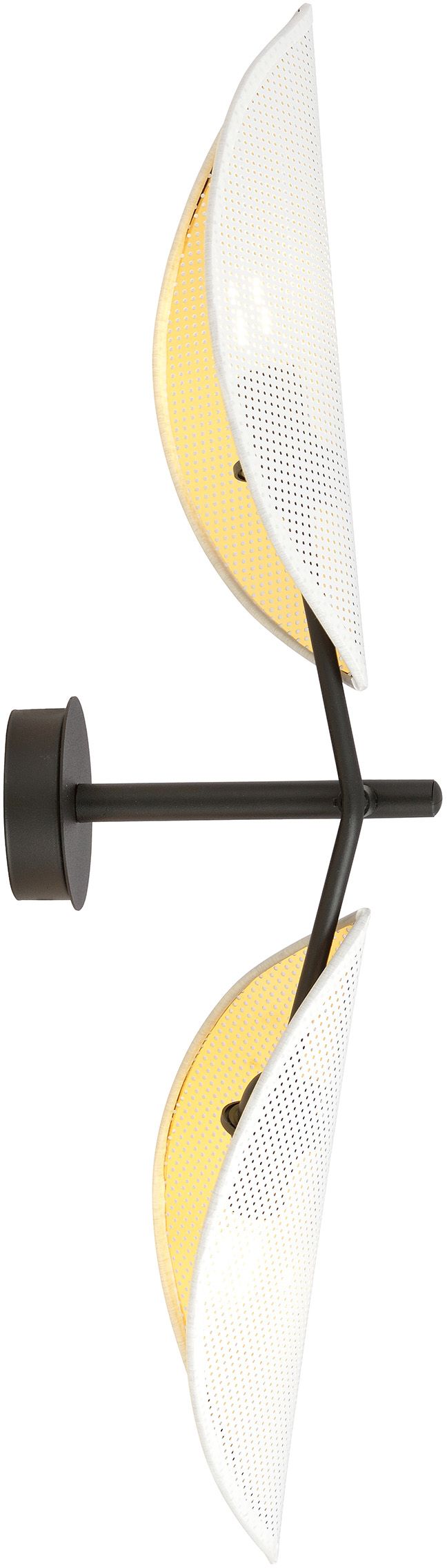 Emibig Vene lampada da parete 2x10 W bianco-nero-oro 1159/K2