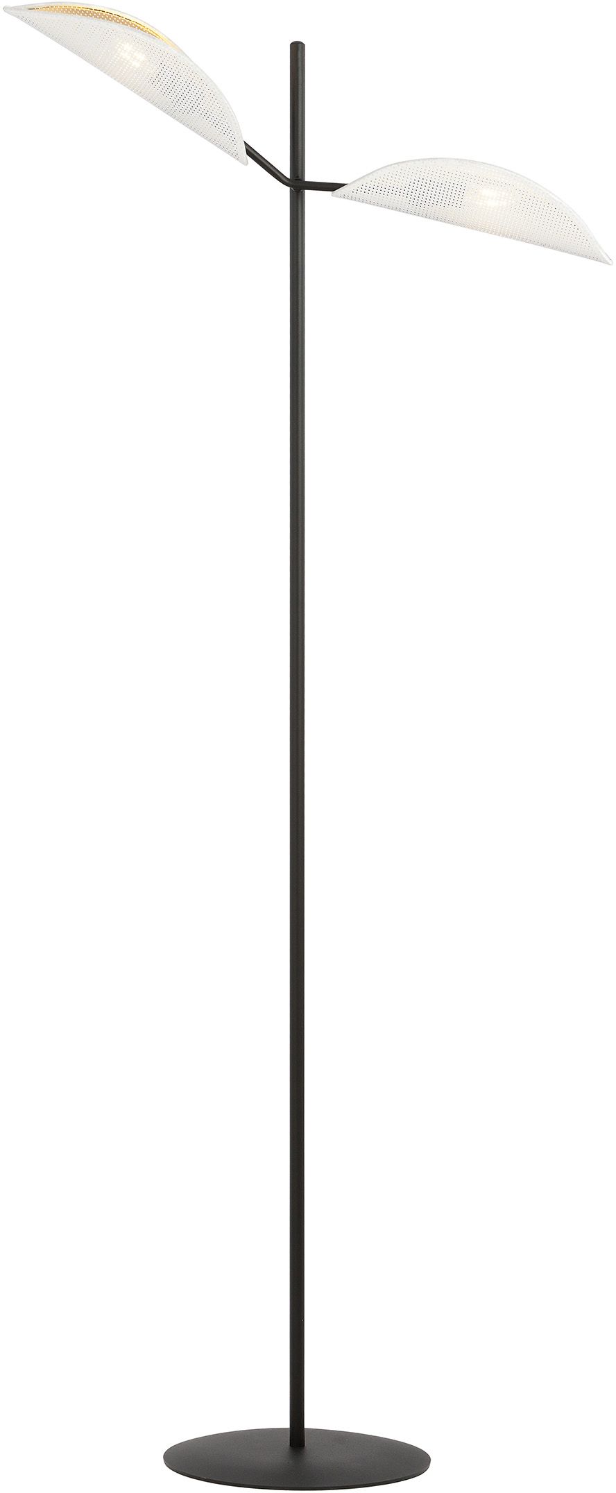 Emibig Vene lampada da terra 2x10 W bianco-nero-oro 1159/LP2