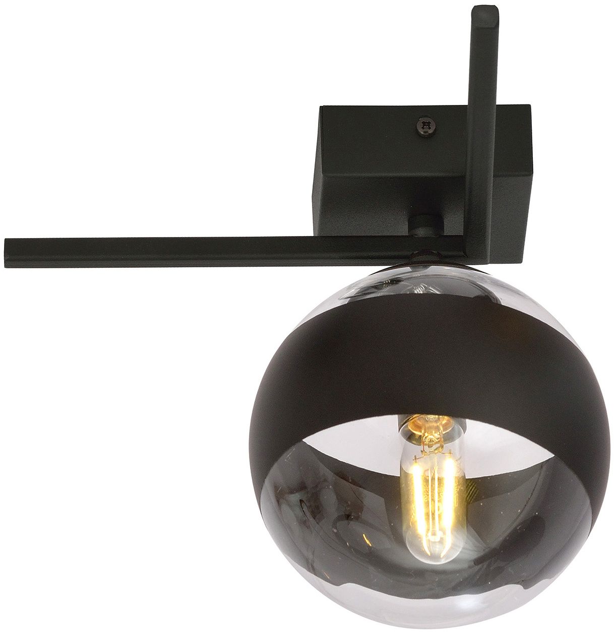 Emibig Imago Stripe lampada da soffitto 1x10 W nero-trasparente 1132/1G