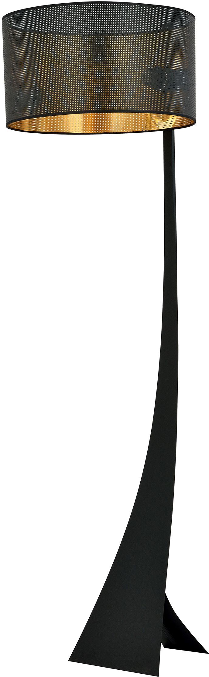 Emibig Estrella lampada da terra 1x15 W nero-oro 1156/LP1