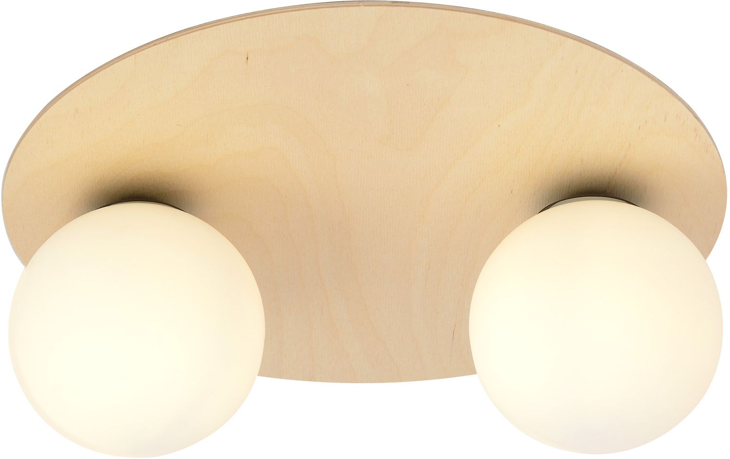 Emibig Kenzo lampada da soffitto 2x10 W legno-opale 1142/2B