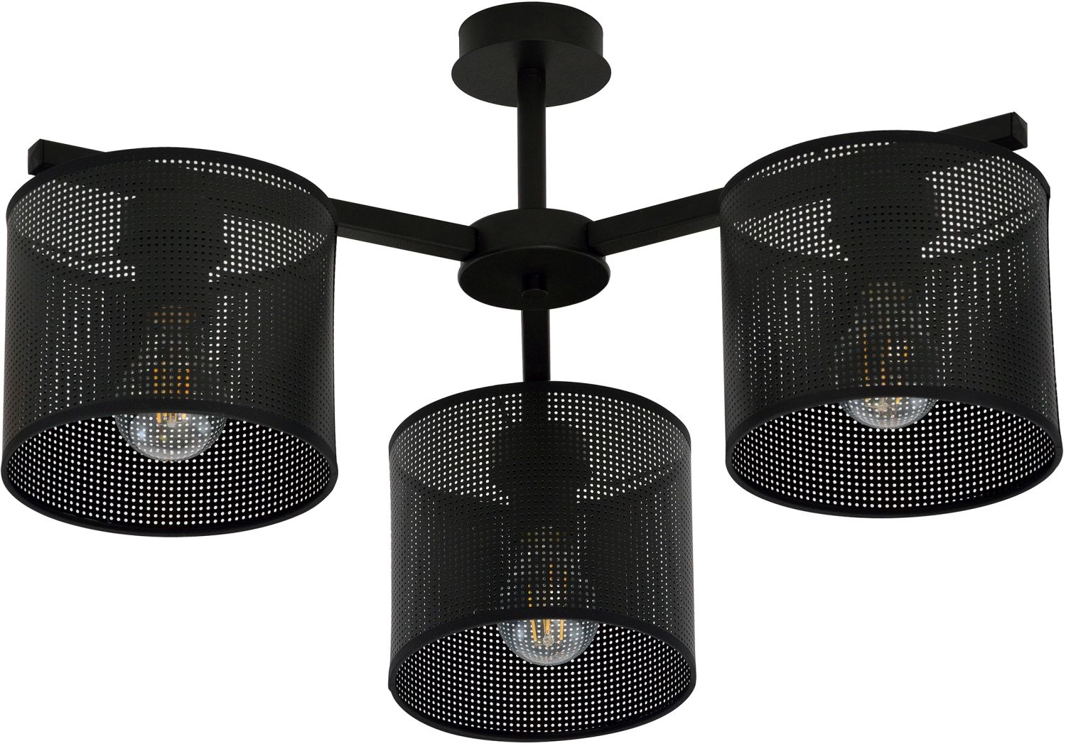 Emibig Jordan lampada da soffitto 3x15 W nero 1143/3