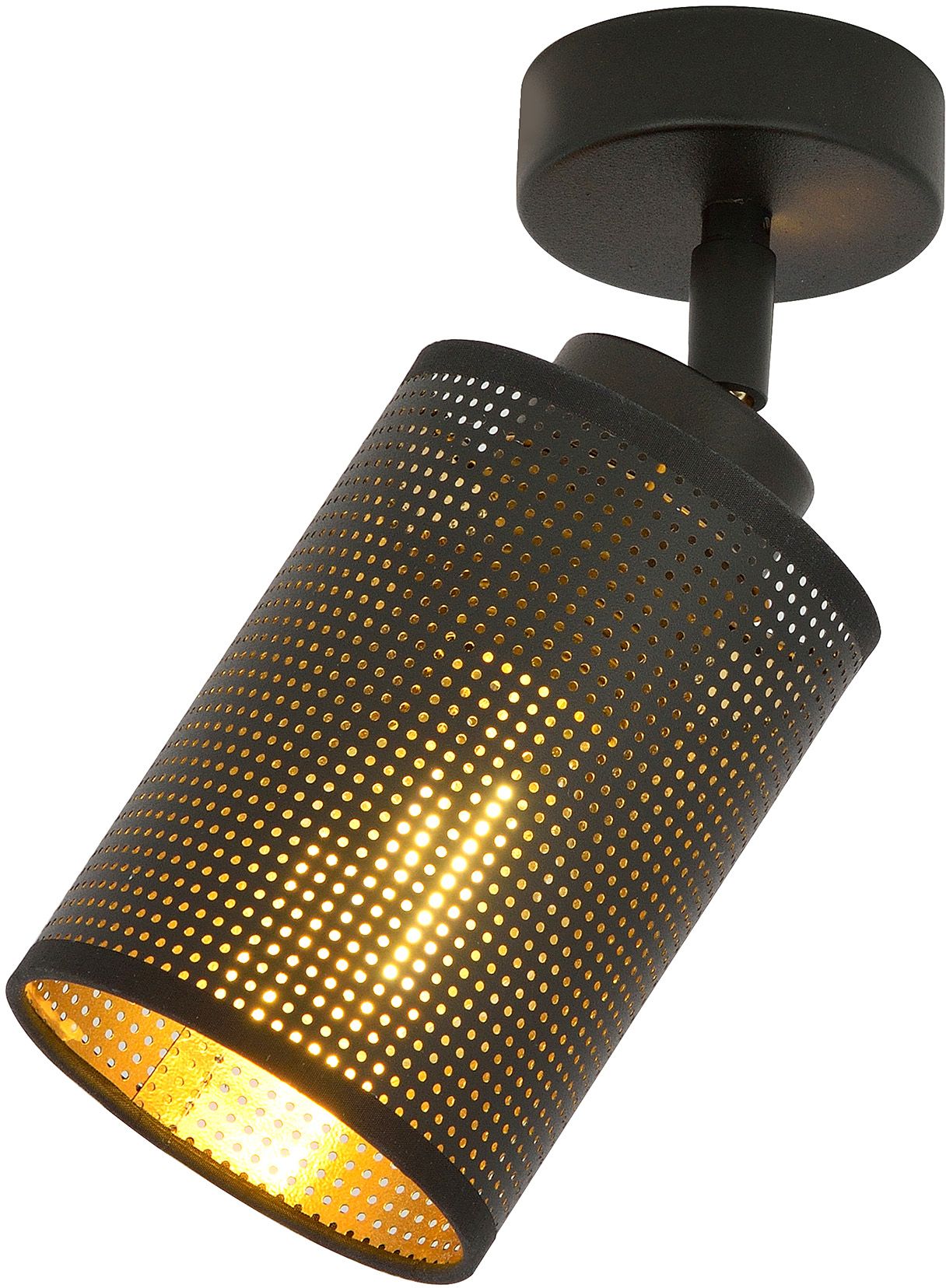 Emibig Bronx lampada da soffitto 1x15 W nero-oro 1152/1