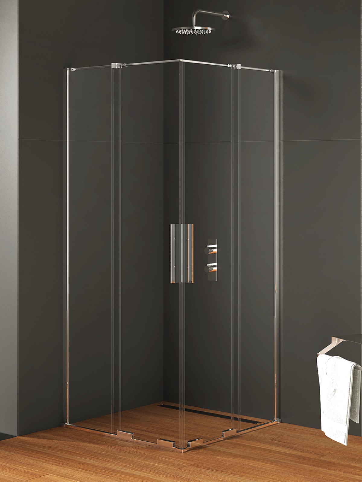 New Trendy Smart box doccia 120x100 cm rettangolare cromo lucida/vetro trasparente EXK-4066
