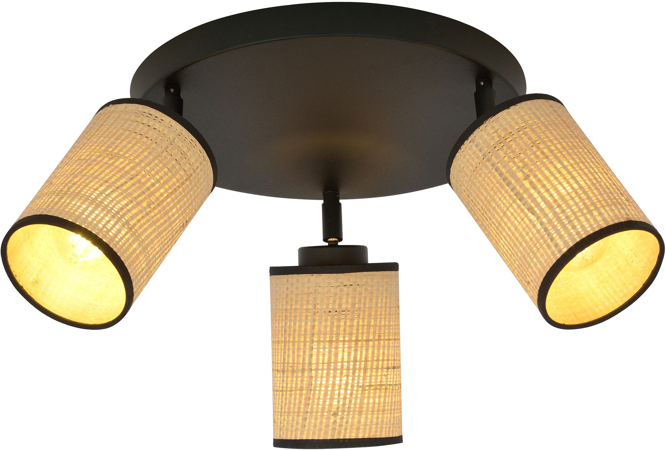 Emibig Yoga lampada da soffitto 3x15 W nero-beige 1151/3PREM